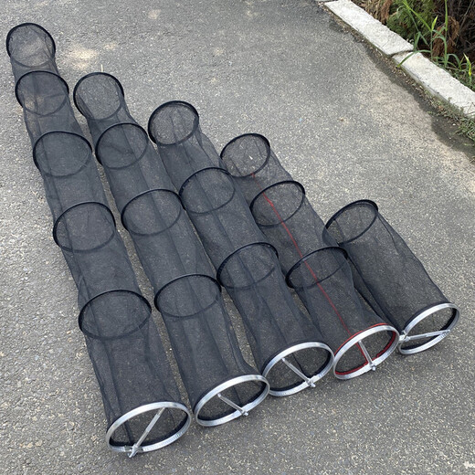 Wing Ying Fish Protection Net Small Fish Protection Wild Fishing Portable Fishing Small Eye Net Bag Anti-hanging Quick-drying Folding Fishing Protection Stream Walking Fishing Bag 0.2cm 0.5m 2mm Small Mesh 15cm Diameter (Portable Strap Model)