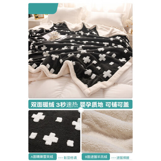 G LUXOME卡通毛毯儿童午睡休小毯子婴儿盖毯冬季天加厚珊瑚羊羔绒宝宝被子 卡通百兽/一触即柔 100x150cm/多用处