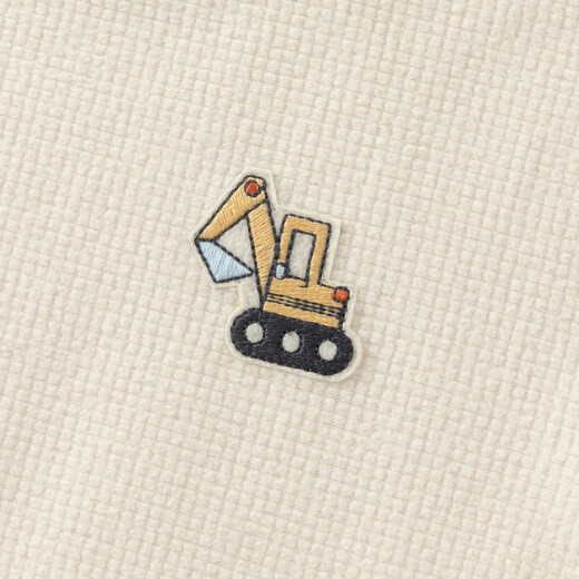 DAVE&BELLA spring new children's long-sleeved T-shirt casual children's tops baby boy bottoming shirt children's pullover off-white ready stock 100 cm (recommended height 90-100cm)