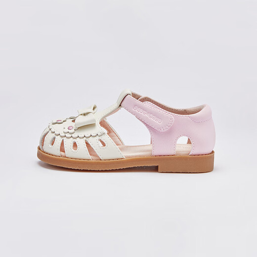 DAVE&BELLA summer new children's shoes girls sandals non-slip children's shoes stylish baby girl princess shoes children's leather shoes pink ready stock 22