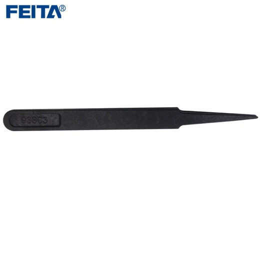 FEITA anti-static plastic tweezers black carbon fiber hard plastic tweezers clean room LED industry manual tweezers tool 93303 anti-static plastic tweezers round head