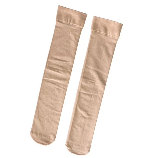 Yumeiluokou velvet mid-calf calf socks 3234 women's spring and autumn stockings, knee-protecting socks, over-knee socks, nude black stockings, mid-calf socks 3234# black, 3 pairs, one size fits all, 22-25cm