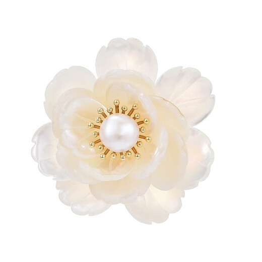 Marco Bizzarri brand light luxury and rich peony flower brooch, high-end women's cheongsam, anti-exposure brooch, suit corsage, accessories lapel pin, Teacher's Day gift for teacher, Mother's Day gift for mom