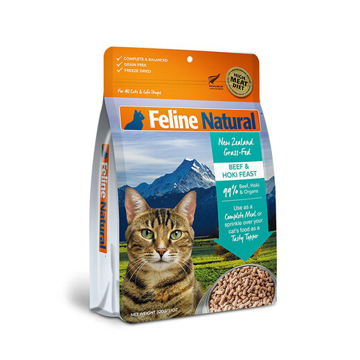 K9 freeze-dried cat food cat staple food for young cats and adult cats New Zealand imported grain-free raw bone and meat nutrition 320g k9 beef cod 320g (July 25) 320g Anti-counterfeiting can be checked Limited time special offer