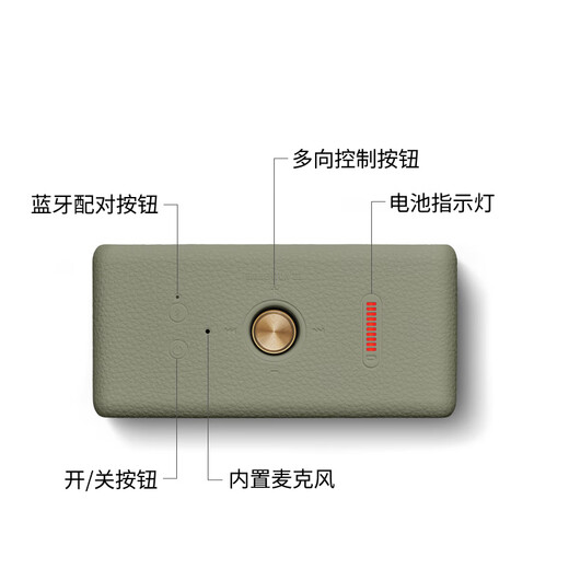 MARSHALL (Marshall) EMBERTON III speaker portable 3rd generation wireless Bluetooth home outdoor dustproof and waterproof long battery life gift small speaker grass gray green