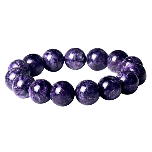 Eternal Symbol Light Luxury Collection Natural Gemstone Imperial Amethyst Bracelet Bracelet Purple Crystal Women's New Year Gift Collectible Amethyst-14mm