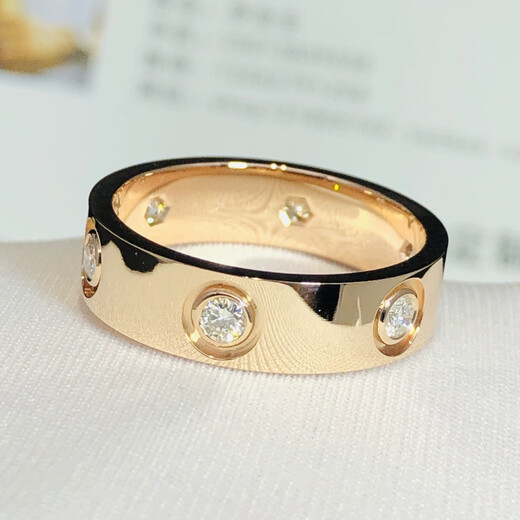 Fujiu Jewelry customized 18k gold ring for men and women rose gold color love classic wide and narrow version couple ring wedding deposit balance