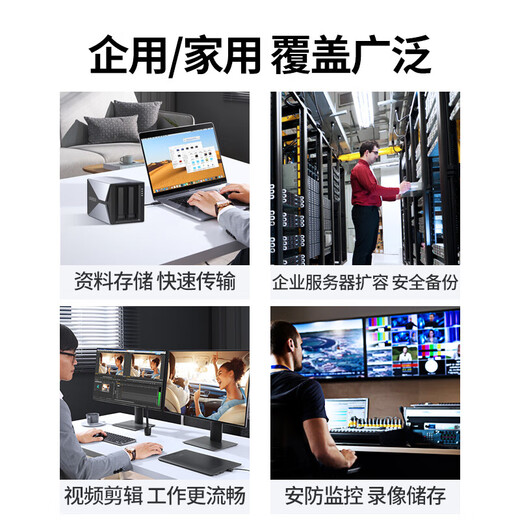 Greenlink disk array cabinet hard disk cabinet multi-disk 5-disk double-disk disk cabinet 2.5/3.5-inch hard disk box SATA serial port suitable for NAS expansion storage expansion dual disk without RAID + readable 48TB