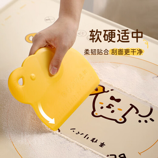 Beige noodle knife, scraper, noodle scraper, baking tool, food-grade handmade dough knife, kneading mat, scraper, household hand-rolled dough, 1 pack, elephant noodle knife