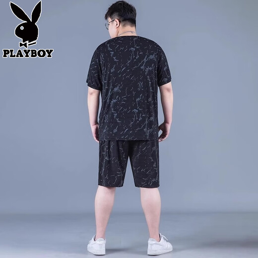 Playboy Ice Silk Set Set Мужской летний большой большой размер