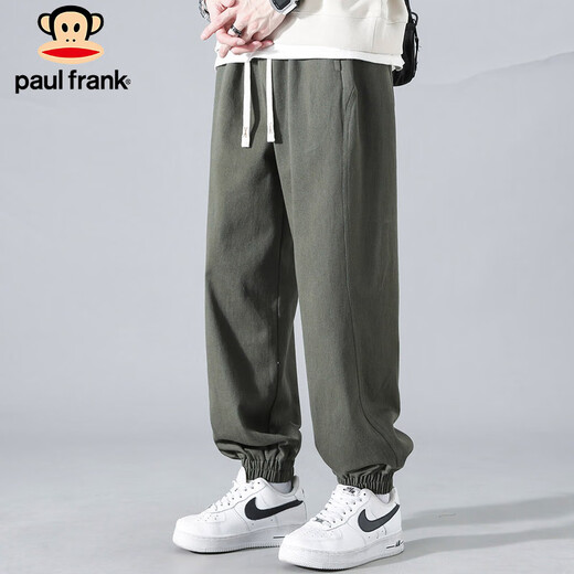 Big Mouth Monkey (paul frank) casual pants men's autumn loose pants men's sports leggings straight overalls men's pants military green XL