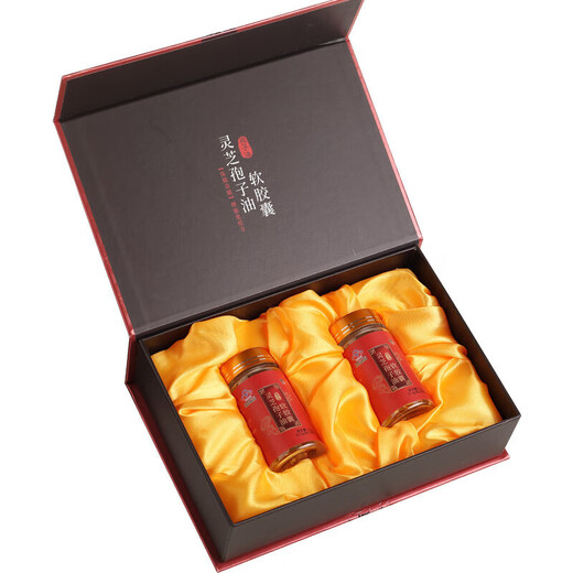 Correction of Ganoderma lucidum spore oil capsules Ganoderma lucidum spore powder essence for middle-aged and elderly adults to enhance immunity 30 capsules * 2 bottles Gift box of 6 boxes