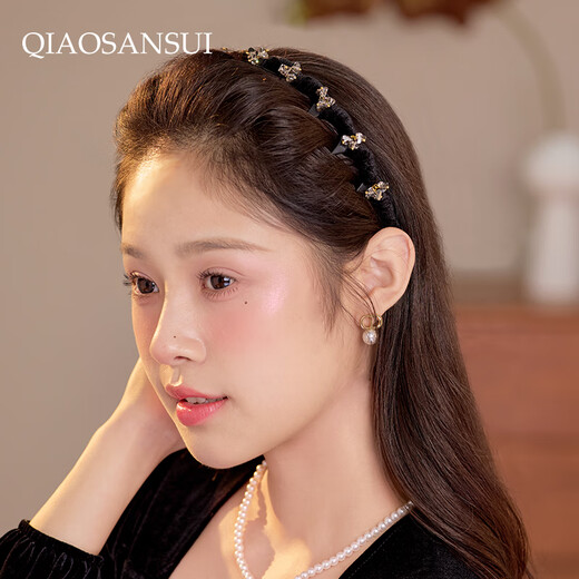 Pretty three-year-old full-diamond high-end non-slip toothed headband for women 2025 new exquisite face wash hairpin high-end headband hair accessories 23.8