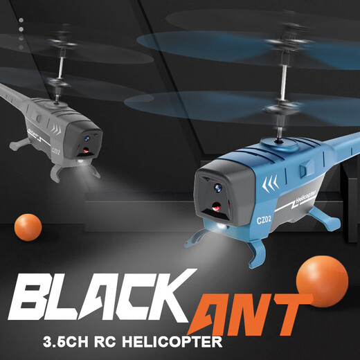 Jouet pour enfants Black Bee Hélicoptère télécommandé Technologie noire Évitement intelligent des obstacles Drone télécommandé de combat résistant aux chutes pour garçon Hélicoptère télécommandé 2,5 canaux Gris
