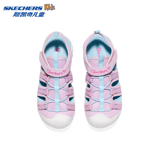 Skechers Skechers children's summer breathable toe-cap sandals girls soft-soled casual outdoor sports river shoes 303353L