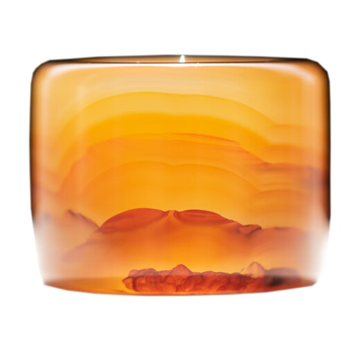 Medium red natural agate finger ring gemstone jade ring original design chalcedony crystal bracelet pictographic men's cover egg yellow