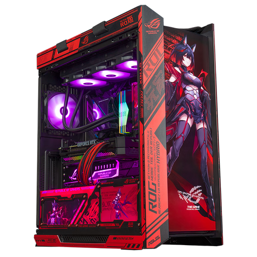 ASUS ROG family bucket 14th generation i7 14700KF/RTX5070Ti 5080D independent graphics card game desktop host live broadcast AI computer host DIY assembly machine complete machine configuration 1 i7-14700KF + ASUS RTX5070
