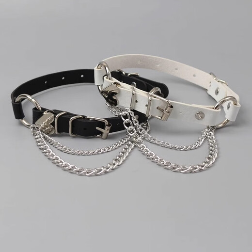 Man Sheng collar boy chocker neck strap necklace punk jewelry original clavicle chain dark style neck chain neck ring black