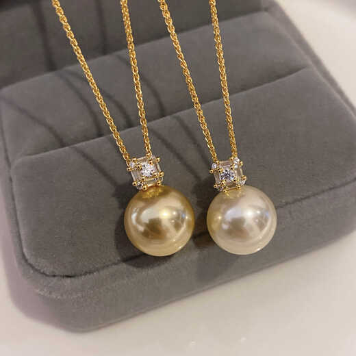 Chihuan Classic Princess Diana Golden Pearl Sterling Silver Single Pendant Necklace Exquisite American-made 14k gold non-fading Chopard clavicle chain American-made 14k gold-covered chain + sterling silver single pendant dry rose