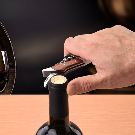 Circle Joy Rosewood Stainless Steel Manual Bottle Opener Wine Opener Seahorse Knife Wine Opener Bottle Opener Wine Service Knife