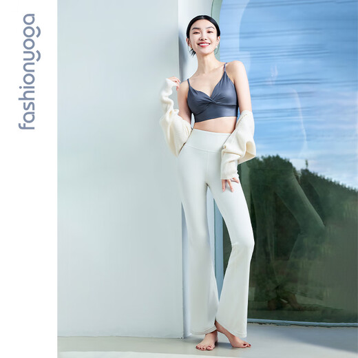 Fansheng Yoga Pilates Sexy Elegant Underwear Camisole Sports BRA Outerwear F15120 Removable Breast Pad Glossy Gray M