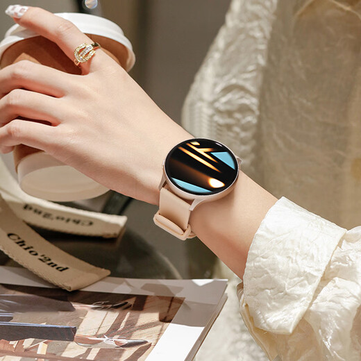 Xiaomi Phone Mobile Universal 2025 Nouvelle montre intelligente Smart Heart Rate Multifinection Bluetooth Call Couple Sports Bracelet pour femmes Clover Rose Rose Gol White [24h Paiement de surveillance Haute définition Conversation