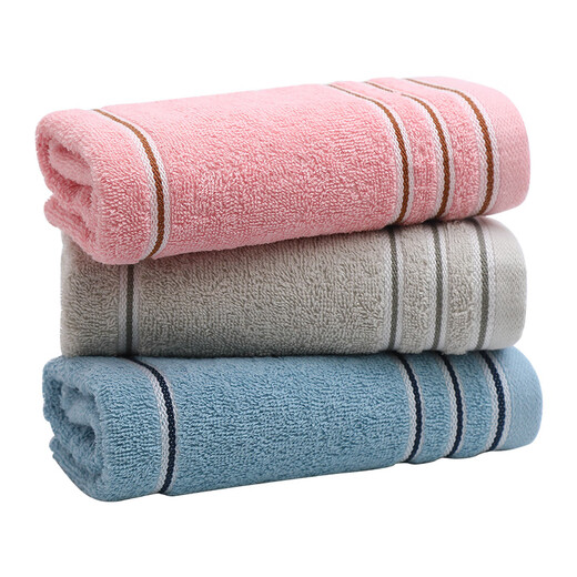 Jieliya pure cotton towel face washing household adult men and women couples thickened soft water absorption thickened face towel 2 pieces 7375 blue + 7375 red
