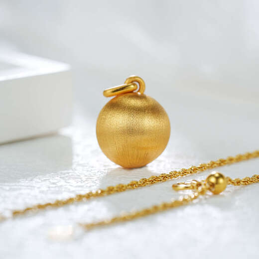 Chihuan Danmo Jewelry 18K Gold 5D Hard Gold Craftsmanship Brushed Gold Ball Pendant Gift 18K Gold Pendant in Stock Hot Products - Hundreds of People Recommended