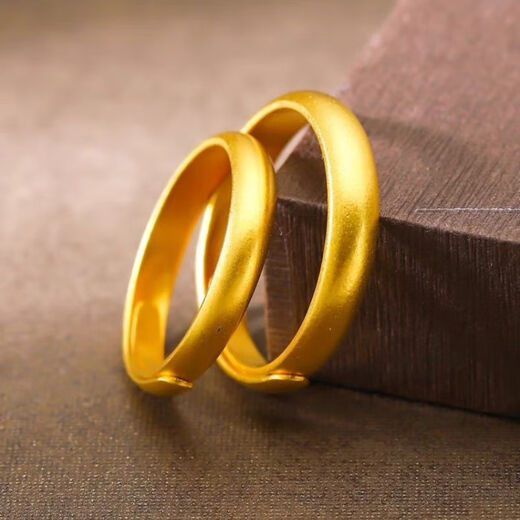 OFK Old Phoenix 999 gold pure silver ancient method glossy ring couple style gold clad silver ancient method inheritance 9 ancient method gold clad silver men's model old phoenix gold store model