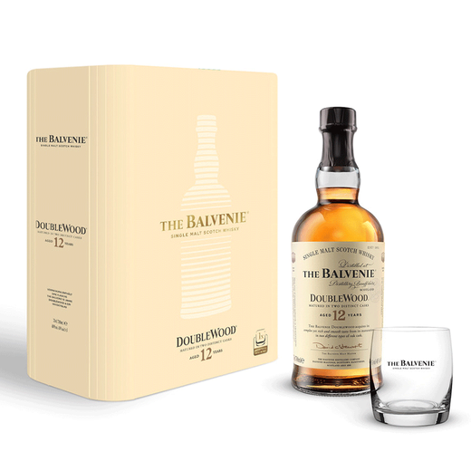 BALVENIE 12 Years Double Barrel Single Malt Whiskey 700ml Wine Glass Gift Box Limited Edition New Year Gift