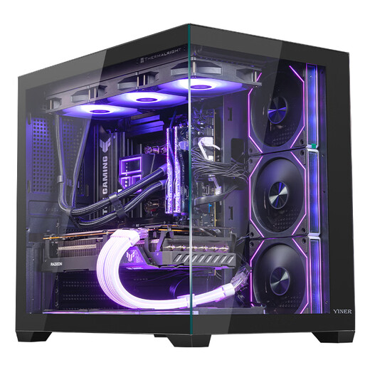 AMD Ryzen R7 9700X host RTX5060Ti graphics card RTX5080 desktop assembly computer e-sports game live broadcast AI design editing host complete machine diy assembly machine Ryzen 7 9700X+RX9070XT host丨Configuration eleven single host