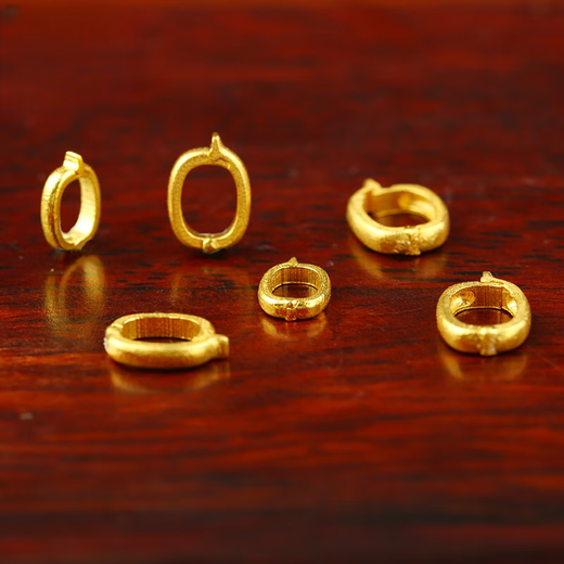 GIOIO Swarovski zirconium 18k gold handmade gold buckle pendant buckle buckle connection buckle accessories diy jewelry hand same style about 4.4*6.4mm/single number KT169)