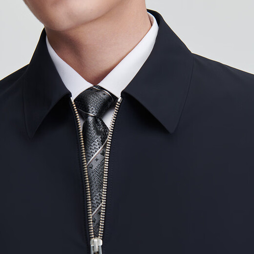 Announcement Bird Jacket Men's Three-proof Fabric Wear-Resistant and Scratch-Resistant Light Business Casual Executive Jacket Lapel Men's Jacket New Navy Lapel L -48(175/96)