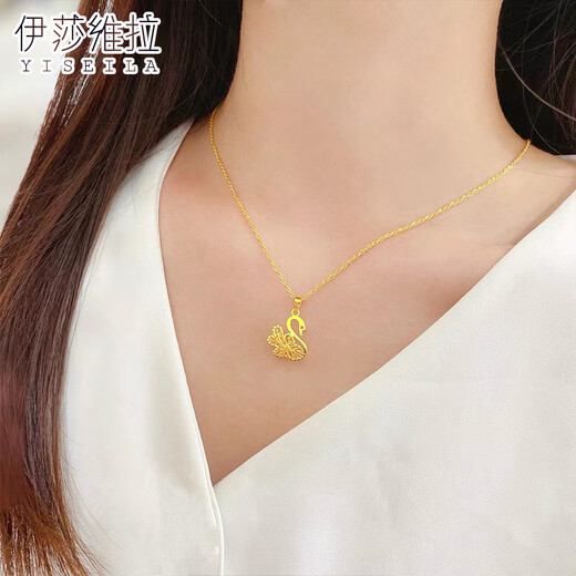 Issa Vera 18k gold necklace for women twist gold hemp rope chain K gold real gold for women authentic Au750 twisted rope chain versatile clavicle chain 18k gold twist necklace about 0.6-0.7 grams 45cm