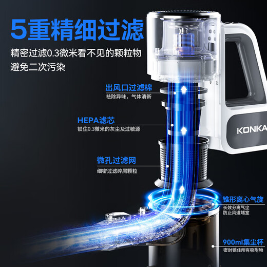 Konka Konka wireless suction and mopping all-in-one machine for home use with high suction, handheld soft sound and high power cleaning machine for general cleaning