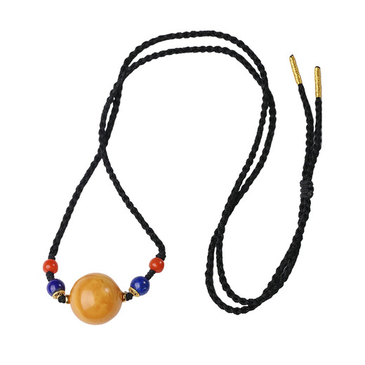 Potala Palace Orphan Beeswax Pendant Lapis Lazuli Transfer Bead Necklace Men's and Women's Colorful Treasure Ornament Birthday Gift for the Year of the Life