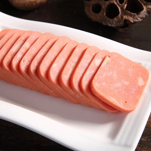 山林大红上海山林海派方腿880g 午餐肉切片即食三明治火腿肠早餐 源头直发