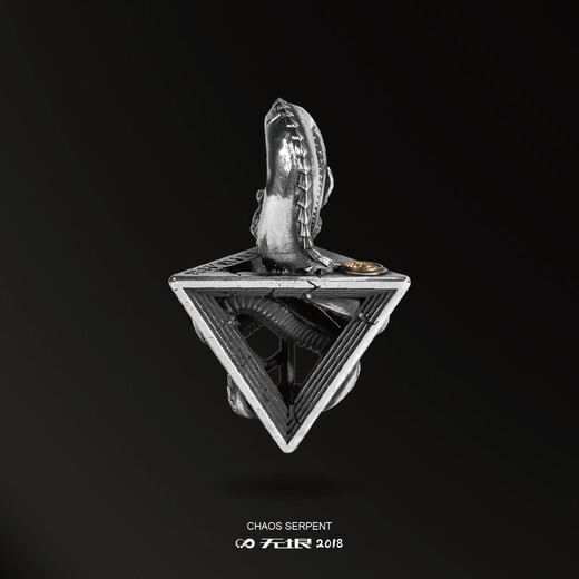 Muqianwuyini Infinite 18k Gold Chaos Serpent 3.0 The Forbidden Land 925 Silver Retro Pendant Trendy and Versatile Single Pendant