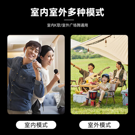 Edifier (EDIFIER) PP208 Bluetooth Trolley Audio Outdoor Wireless Microphone Square Dance Audio K Song Bass Portable Mobile Multimedia Speaker High Power Amplifier Single Microphone Version +32g U Disk