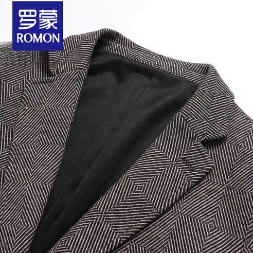 ROMON Wool Suit Jacket Men's Business Casual 2025 Spring and Autumn Premium Brand High-end Wool Suit Middle-aged Dad Green 1151 3XL 190 Recommended 170-185Jin Jin equals 0.5 kg