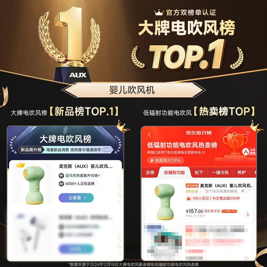 AUX baby hair dryer with wireless base for blowing red butts, mother and baby hair dryer for blowing hair, low radiation, constant temperature, low noise, hot air, soft, portable, compact, rechargeable hair dryer, wireless charging, soft wind and low noise