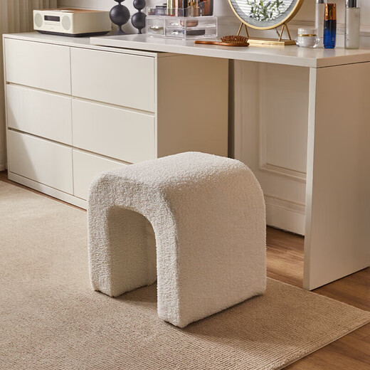 Jiayi lambskin dressing stool simple dressing table stool Nordic bedroom makeup stool internet celebrity living room sofa stool manicure stool