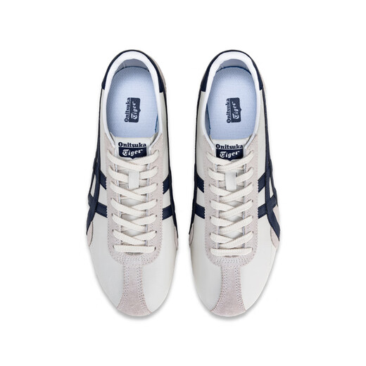 Onitsuka Tiger鬼塚虎男女款中性鞋子复古舒适运动休闲鞋男RUNSPARK 米色/蓝色-203 38