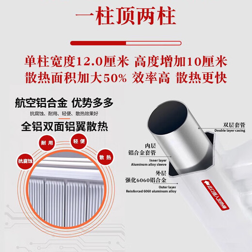 Line management home radiator household water and electricity intelligent water injection electric heater energy-saving mobile heater indoor bathroom heater temperature control type knob 12 columns