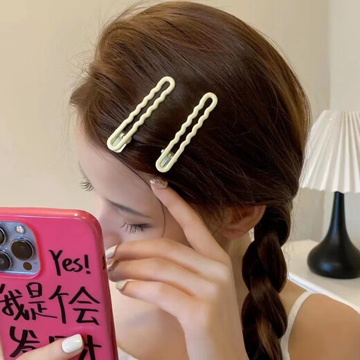 SAHANE Zuoyu internet celebrity hair clip hair clip headband clip side summer bangs one-word clip forehead broken hair fairy style high-end wavy duckbill clip random pair
