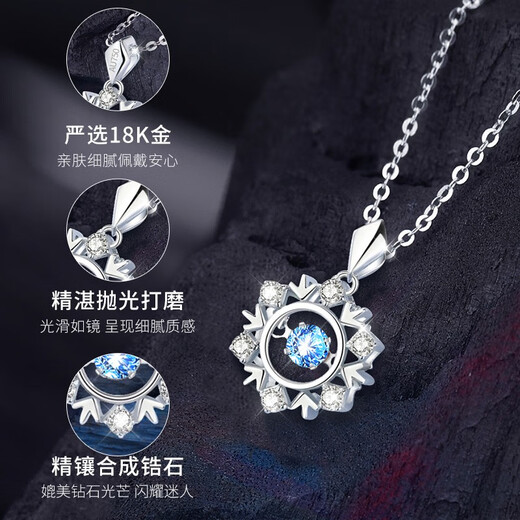 Saturday Fortune Platinum Necklace Women's Heart of the Ocean Pendant Girls Jewelry 520 Valentine's Day Gift for Girls Suitable for Girls