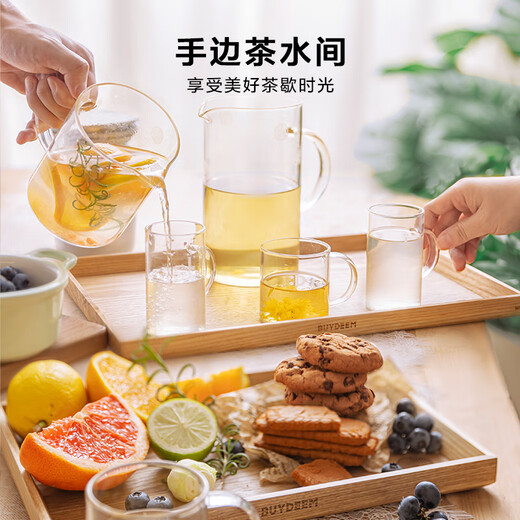 Beiding Wooden Tray Japanese Light Luxury Dinner Plate Home Children's Dinner Plate Feel Solid Wood Tea Tray Storage Ins Style Sharing Type