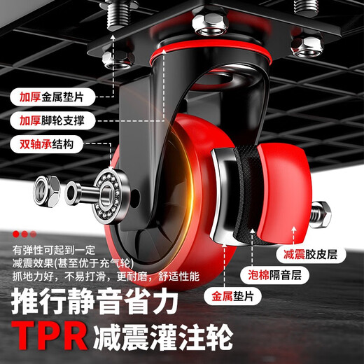 Delixi Electric Trolley Portable Folding Household Trolley Logistics Warehouse Pulling and Handling Flatbed Cart Household Enhanced Version 70*50*80cm 4-inch TPR Quiet