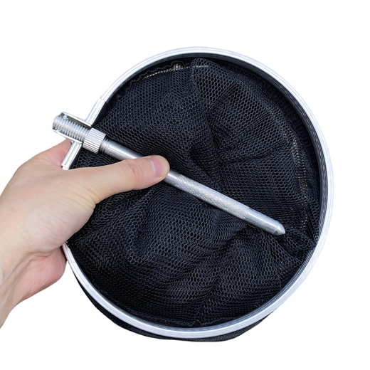 Wing Ying Fish Protection Net Small Fish Protection Wild Fishing Portable Fishing Small Eye Net Bag Anti-hanging Quick-drying Folding Fishing Protection Stream Walking Fishing Bag 0.2cm 0.5m 2mm Small Mesh 15cm Diameter (Portable Strap Model)