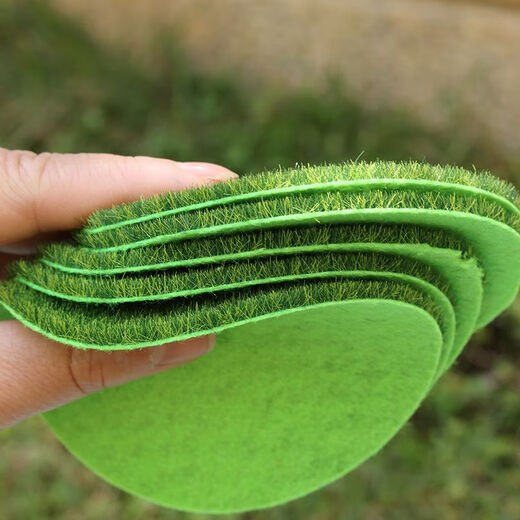 Ancient style fake lawn model desktop building green micro landscape simulation moss ecological bottle decorative bonsai grassland about 15 cm square 2 pieces ((measure the size you need)